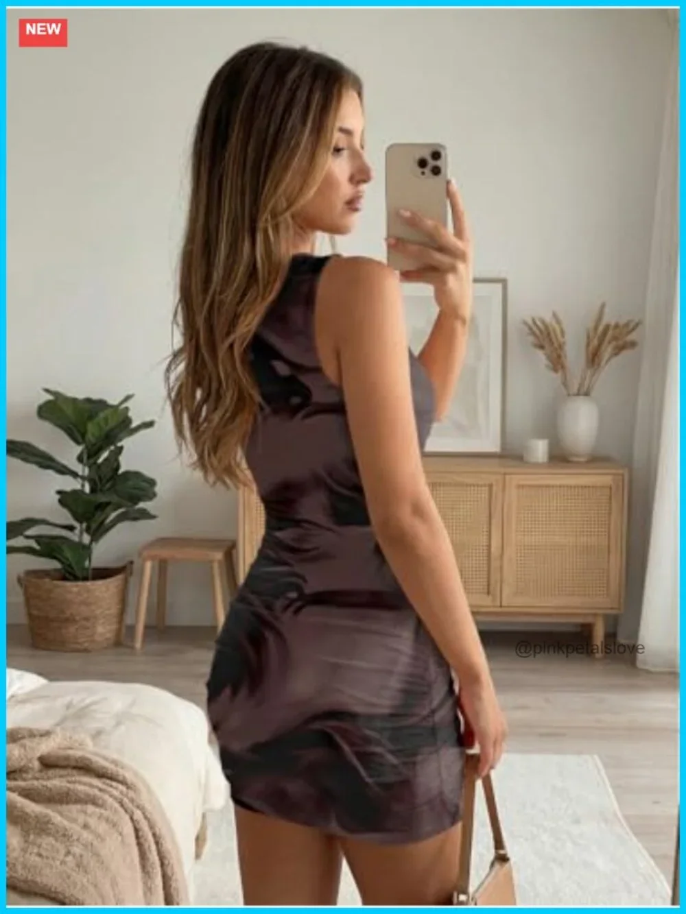 Sleeveless Ruched Bodycon Mini Dress Tummy Control Club Party Summer - Picture 4 of 6